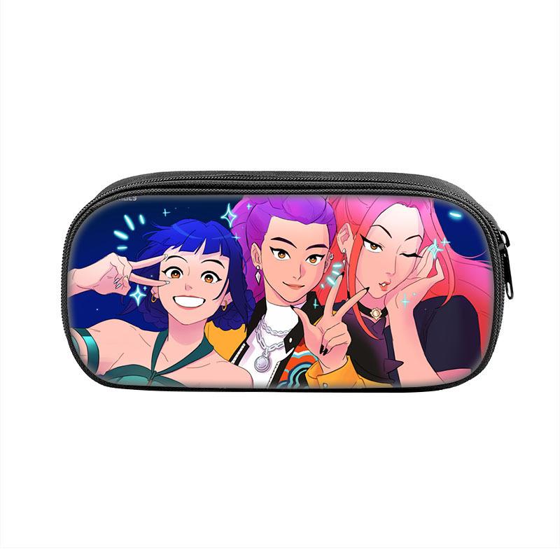 Demon Hunters Pencil Case KPop Demon Hunters Primary and Secondary School Children's Pencil Case Storage Bag CLE