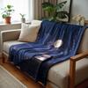 Moon Bat Graphic Soft Flannel Blanket Breathable Warm Throw for Office Car Sofa Kids Room Birthday Xmas Gift
