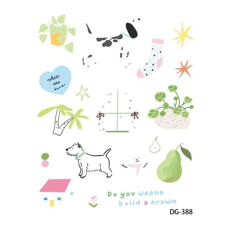 Korean INS Style Cute Spotty Dog Jelly Relief Stickers Spring Theme DIY Decorative Stickers