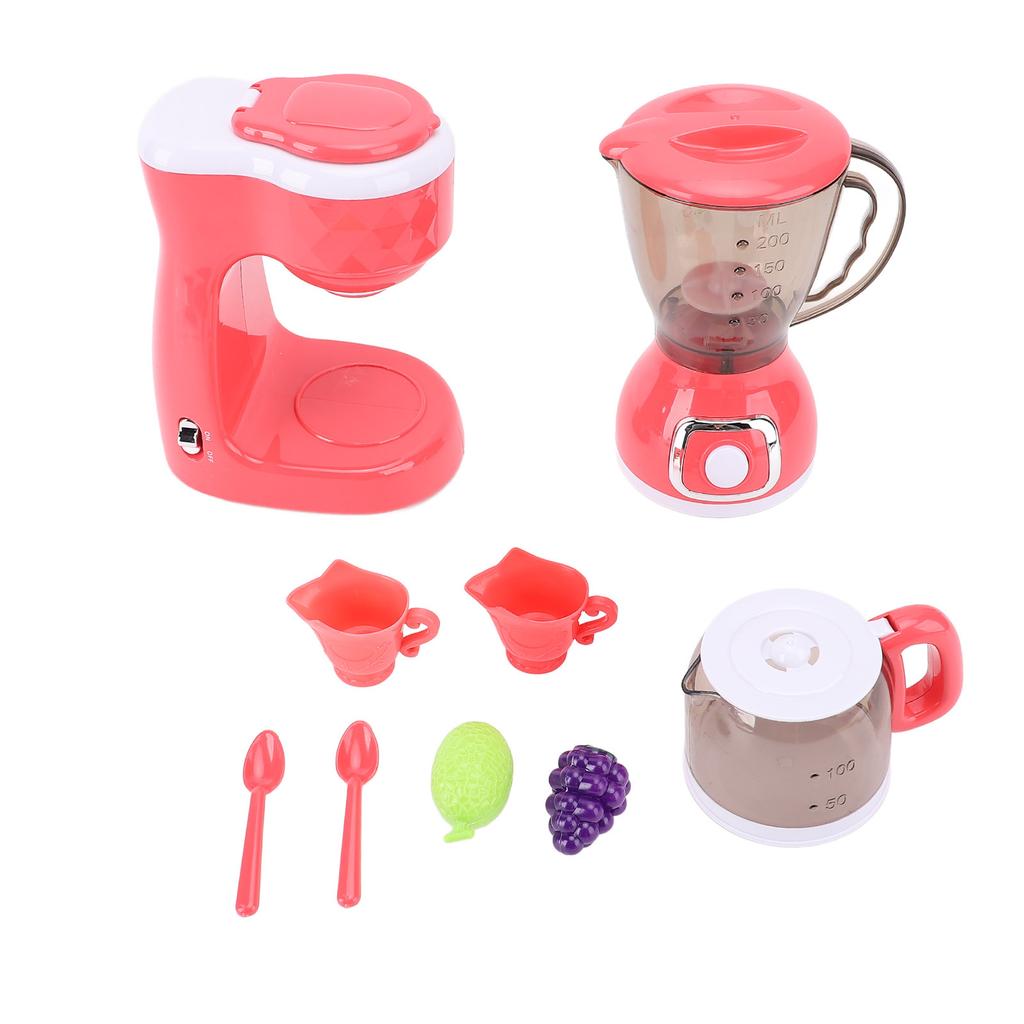 Kids Play Kitchen Accessories Toys Set With Coffee Maker and Blender Kitchen Appliances Toy Set