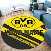 Bvb Fan Gear Custom Name Round Area Rug Carpet Rug For Living Room Bedroom Sofa Playroom Decor Nonslip Floor Mat