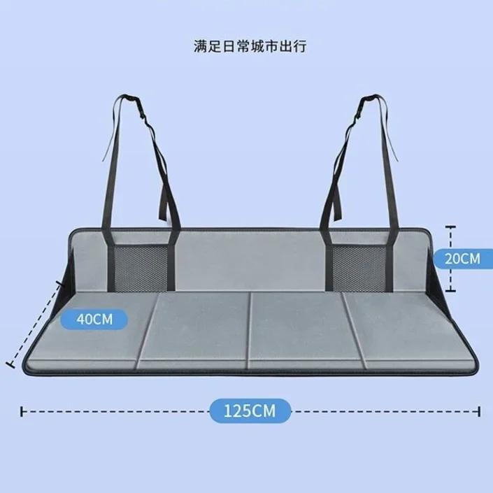 Car Rear Extension Panel Mattress Car Travel Bed Inflatable Bed Sleep Cushion Extension Panel Seat Neutral Panel Support Amagi colore grigio