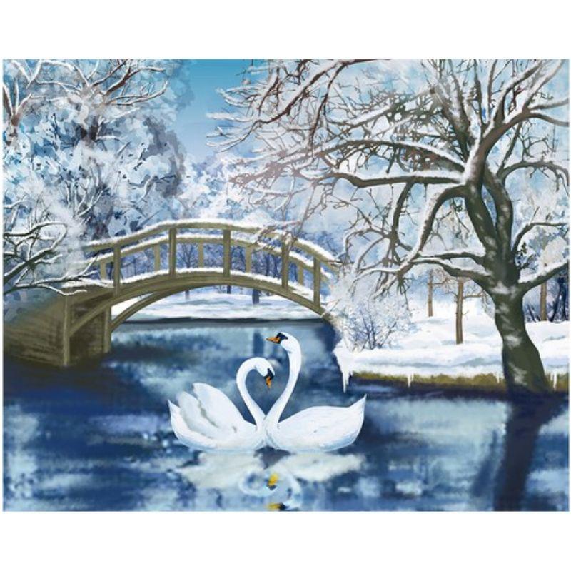 Pintura de diamante 5D DIY, punto de cruz de paisaje, mosaico de diamantes, Kit de bordado de paisaje, decoración redonda completa para el hogar