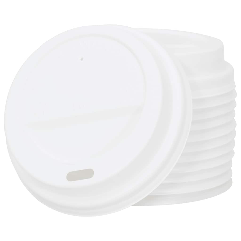 Vidaxl Papierowe Kubki Z Pokrywkami, 1000 Szt., 8Oz, 240Ml