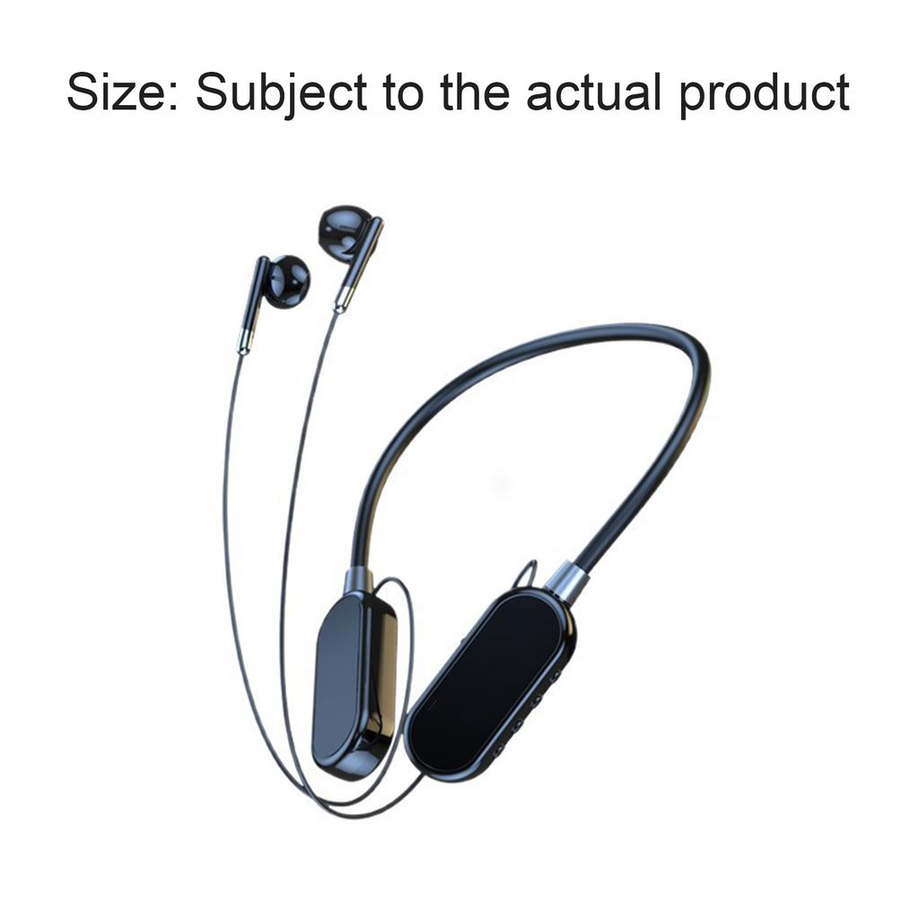 Thin Radio Sports Earphones with Constructed Shade Screen and Ergonomic Neck Plan