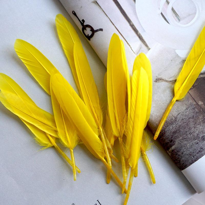 50Pcs Decorative Painting Feather Color Small Straight Knife Kindergarten Handmade Diy Decorative Wings Artwork Creative Art Materials