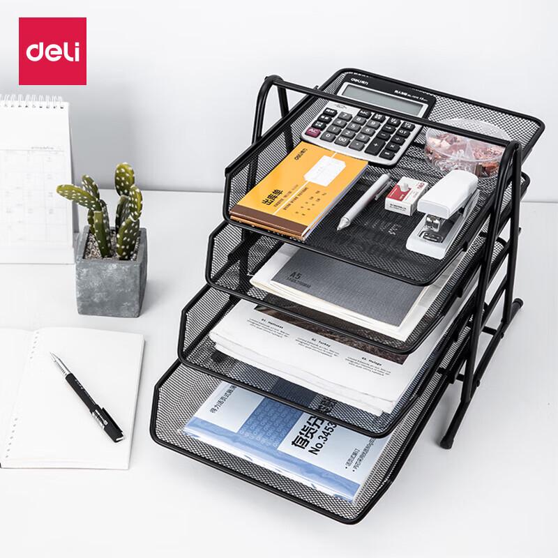 Deli Multi-Tier Metal Desk File Organizer