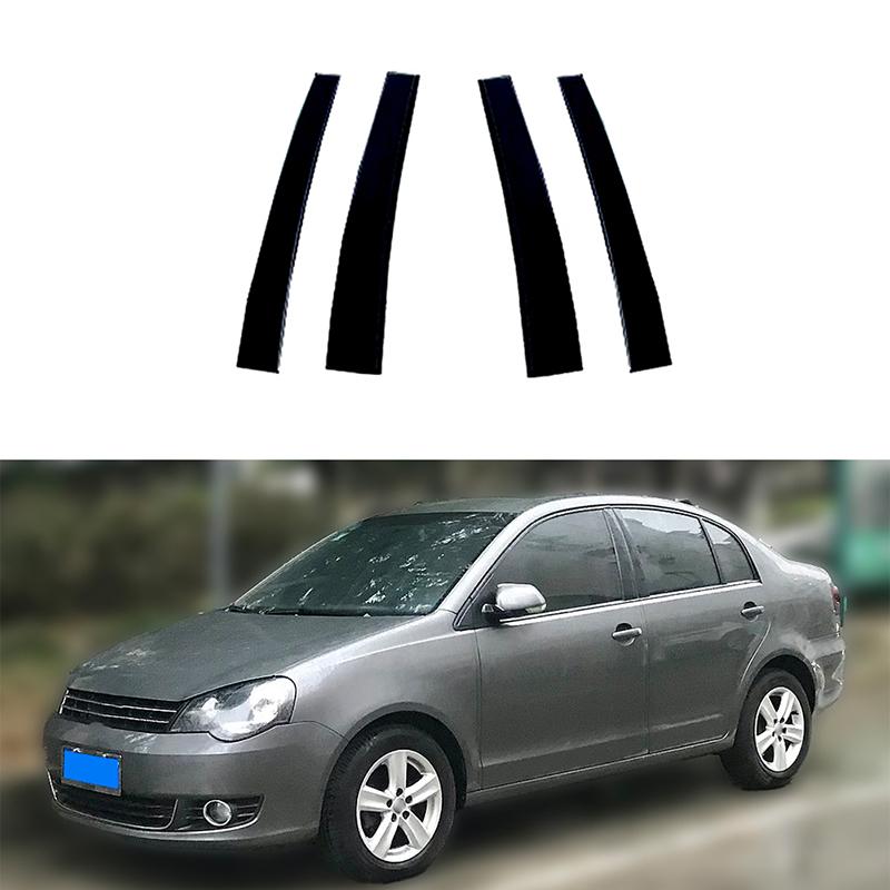 

4 шт., автомобильные стойки, накладки на окна, декоративные наклейки для Volkswagen Polo Mk4 (9N)4-дверный седан