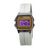 CASIO Customized watch modified series green mirror blue resin case classic retro small square watch F-91WM-2A modified-Lin BaiSeBiaoDaiZiSeBiaoJing