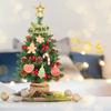 Artificial Mini Christmas Tree, 22Inch Tabletop Christmas Trees 65 Branch Tips Small XmasTrees with Ornaments for Indoor Desktop