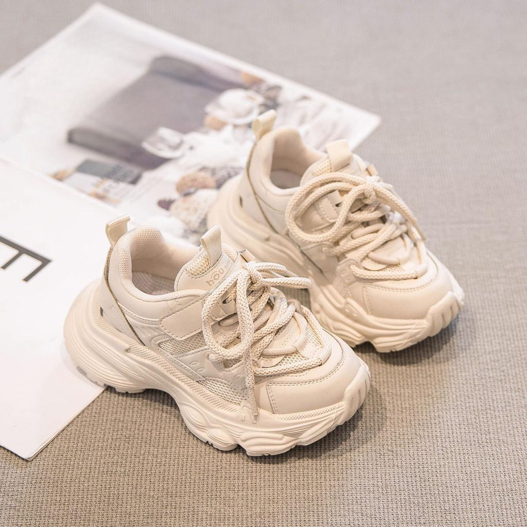 Mädchenschuhe Sneaker Frühling und Herbst Neu Leicht Rutschfest Freizeitschuhe Dad Shoes Jungen Vielseitig Große Kinder Mode