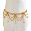 Body Jewelry Metal Body Chain Gold Pearl Tassel Waist Chain Vintage   Beach Accessories