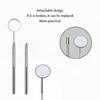 Sterilizable Dental Mouth Mirrors Stainless Steel Teeth Whitening Clean Oral Tools Dentist Supplies