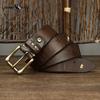Retro Fashion Personality Style Top Layer Leather Belt Men's Genuine Leather Pin Buckle Jeans Belt