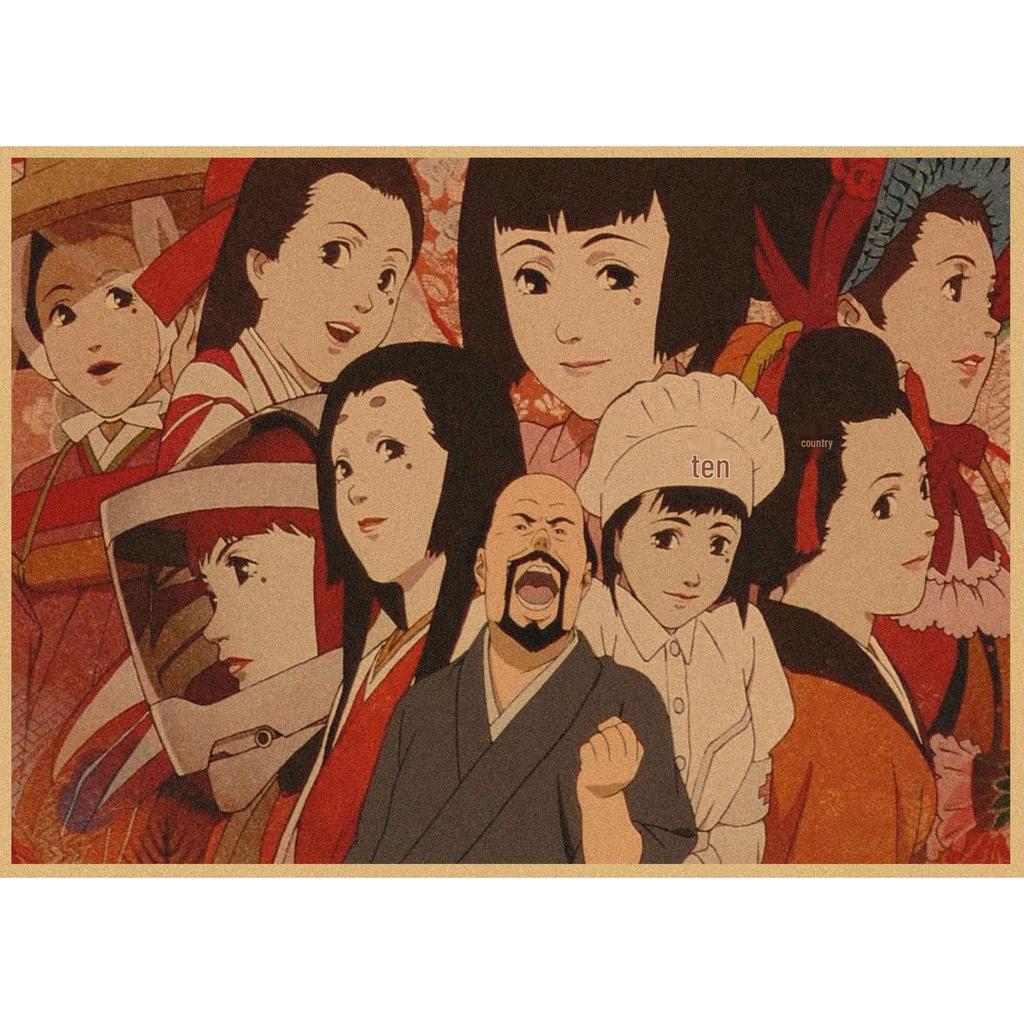 Retro Kraftpapier Poster: Satoshi Kon Collection - Tokyo Godfathers, Millennium Actress, Paprika, Perfect Blue, Reincarnation 265