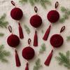 DIY Christmas Lantern Decoration Velvet Xmas Ball Ornament Hanging Ornaments  Party Decoration