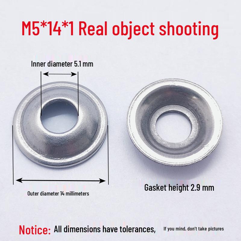 304 Stainless Steel Washer Set: Bowl Mat Gasket, Straw Hat Washer, Horn Foot Cup, Floor Sleeve, Recessed Screw Decoration