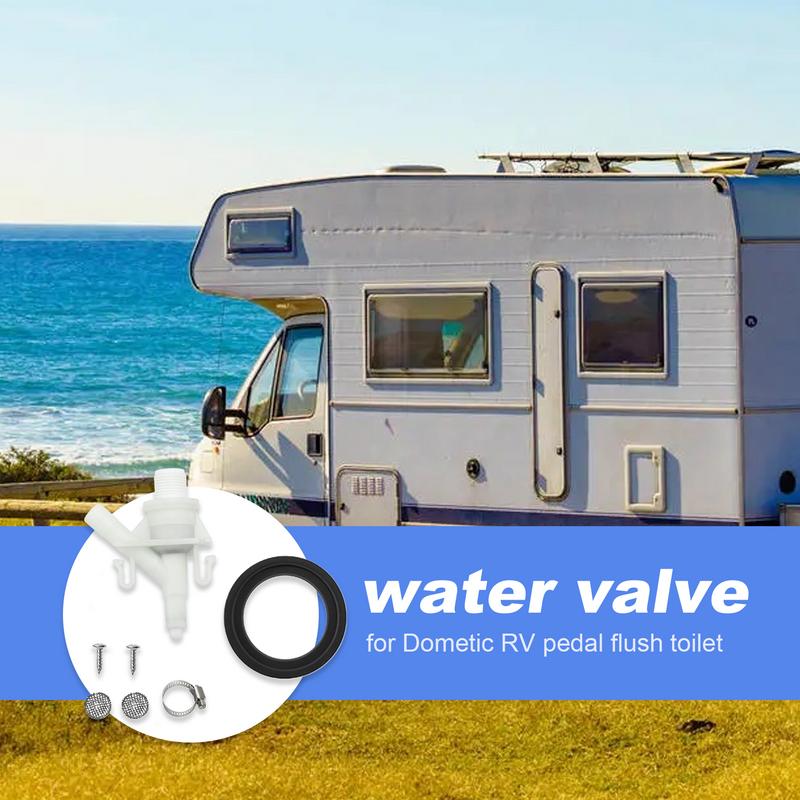 RV Toilet Valve Replacement Kit RV Water Valve Kit Leakproof RV Toilet Water Valve For RV Parts And Accessories