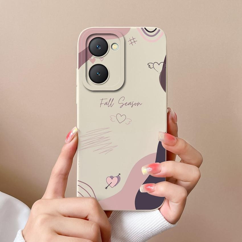 

Для Vivo Y03t Y02t Y18i Y18t iQOO U5x Z9 Lite Y400 Pro Чехол для телефона Модный узор «Любовь» Мягкий силиконовый Противоскользящий Премиальный защитный чехол для Vivo Накладка Vivo iQOO Neo