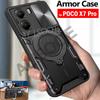 Slide Camera Case for Xiaomi POCO X7 Pro 5G Case Armor Magnetic Ring Stand Protection Phone Cover for POCO X7 Pro Capa