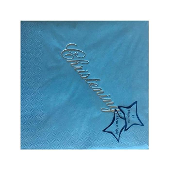 Christening Text Napkins (Pack of 15)