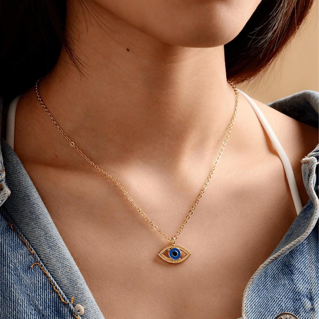 Colar Olho do Diabo: Pingente Olho Turco Azul com Personalidade Única