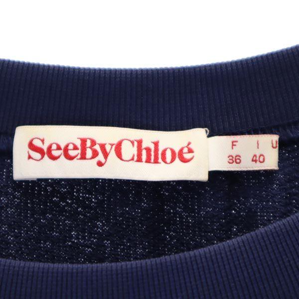 SEE BY CHLOE Short Sleeve One Piece USA4 Navy System Women Used