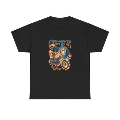 Chopper Custom Culture Wizard Motorcycle Graphic T Shirt Unisex Heavy Cotton Tee