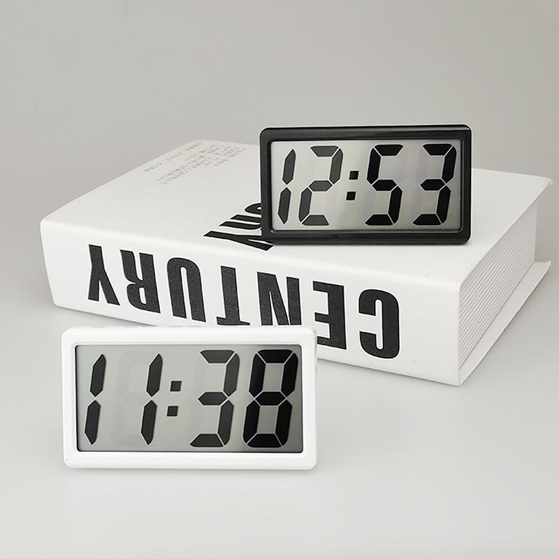 Mini Battery Powered Digital Desk Clock Time Date 12-Hour Display Table Clock Wall-Mounted Lcd Clock With Ag10 Battery