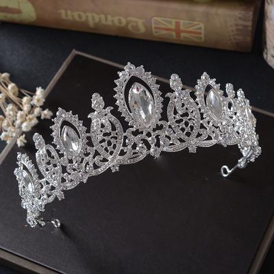 New Bridal Jewelry Simple Alloy Rhinestone Crown Wedding Headdress Hair Accessories Wedding Dress Accessories