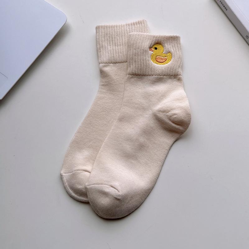 Sock Children's Mid-calf Socks, Sweat-absorbing and Odor-fighting, Cartoon-style, Versatile Cotton Socks