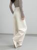 Xin Ge Women's Spring Tencel Cotton High Waist Wide Leg Pants with a Lazy Style Design