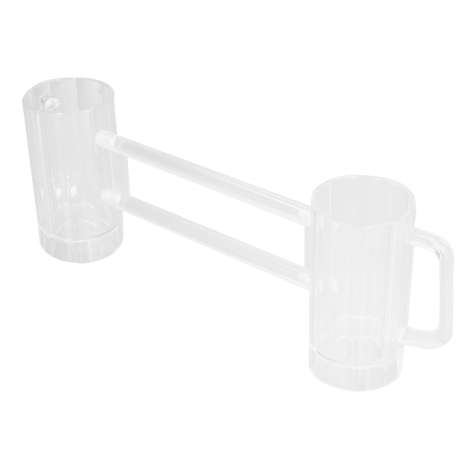 

Beer Mug Acrylic Double Conjoined Beer Glass with Handle for Bar KTV Game Competition 430ml 14.5oz