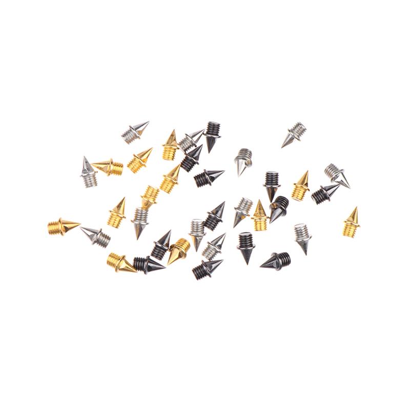 12Pcs Track Field Needle Silver/Gold/Black Camping Running Shoe Spikes Track Field Needle Outdoor Tools Replacements Parts
