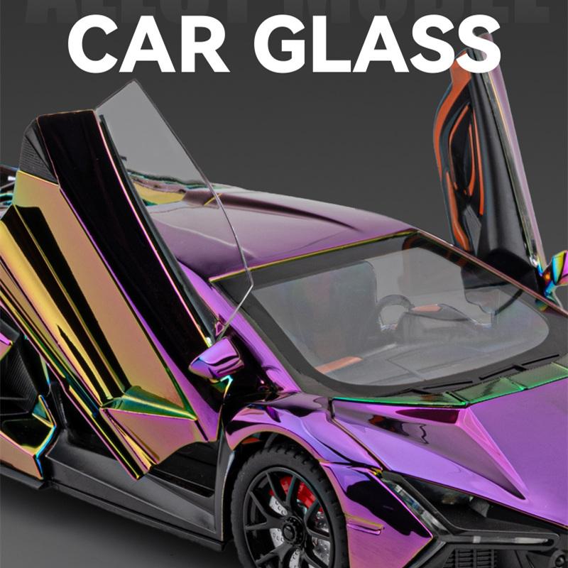 1/24 Lamborghini Revuelto Alloy Sports Car Model Diecast Metal Racing Electroplating Vehicles Car Model Sound Light with Spray Kids Toy Gift