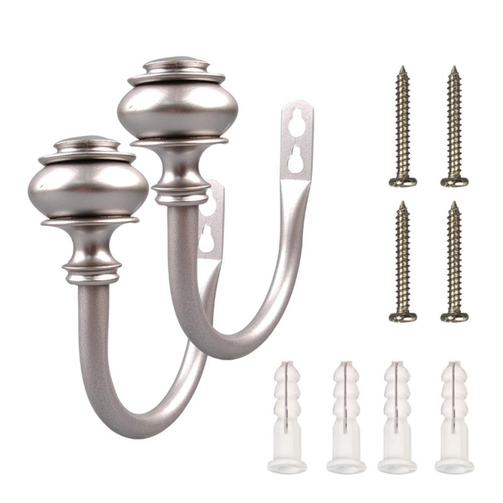 2Pcs Vintage Style Curtain Holdbacks Wall Mounted Tieback Hooks Drapery Tie Backs  Home Decor