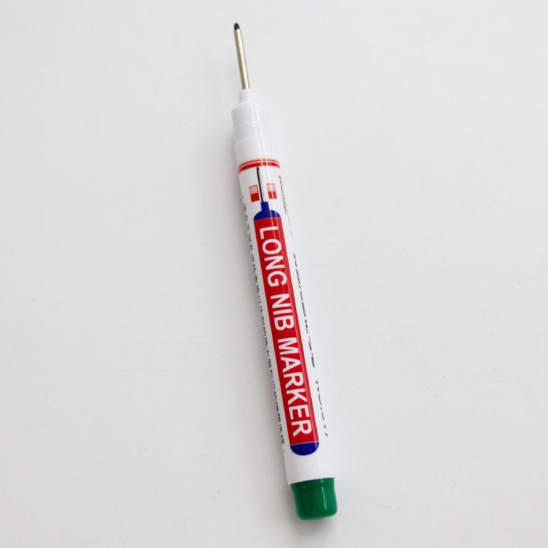 Extra-Long Oil-Based Quick-Dry Marker for Woodworking, Hardware, and Tile Drilling