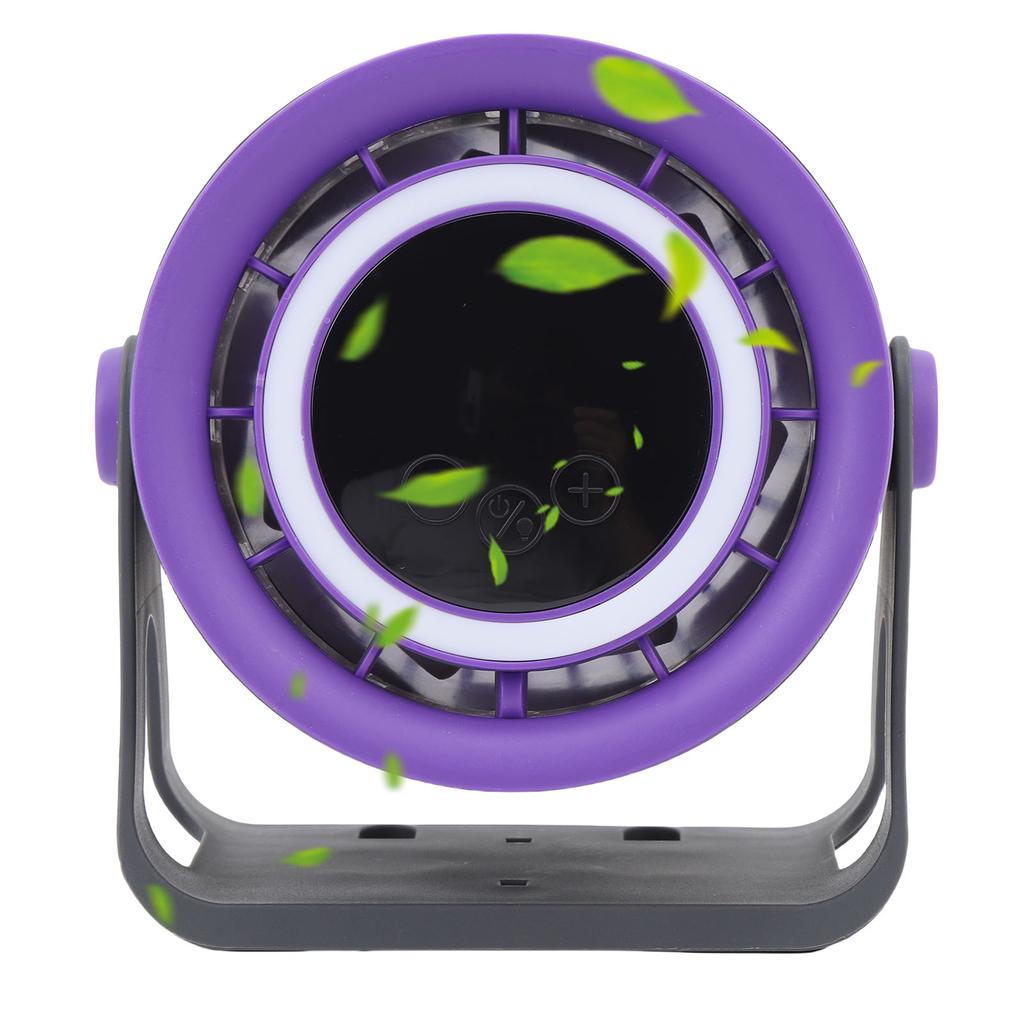 Desk Fan USB Rechargeable Quiet Portable Desktop   Fan with LED Light for   Bedroom Outdoor Camping