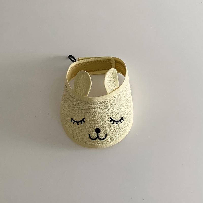 Children's Hats Summer Sunscreen Boys and Girls Straw Hats Empty Top Cute Super Cute Sunshade Sun Hat Baby Thin Hat