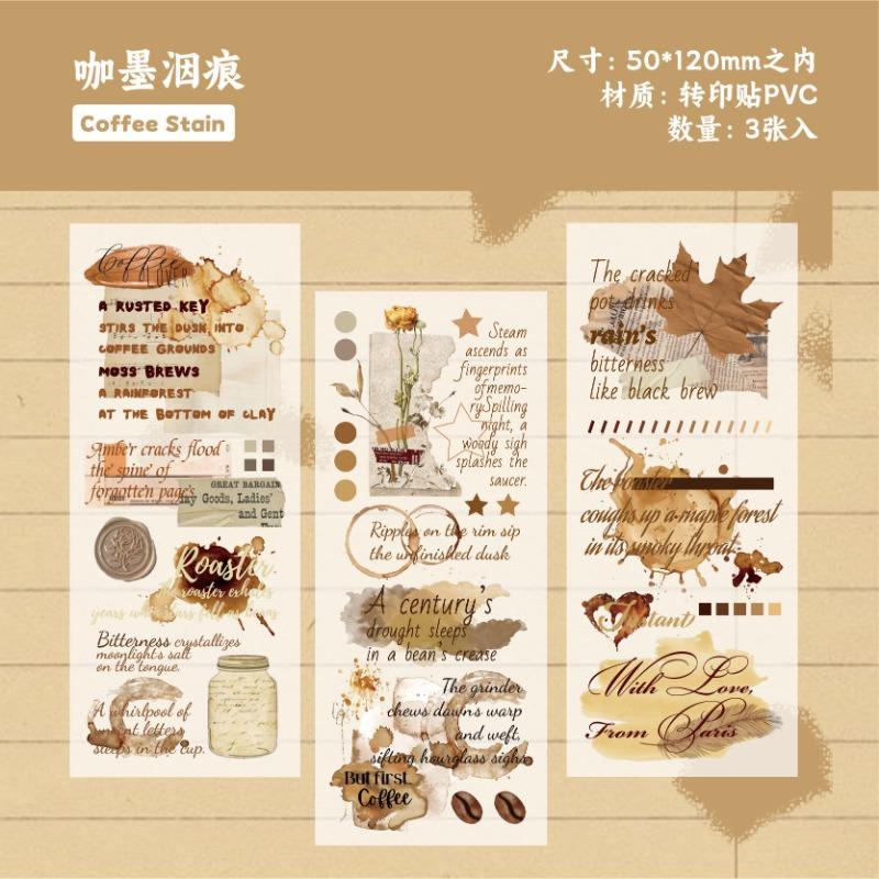 Plant Pattern Transfer Sticker For Diy Journal Notebook Decoration