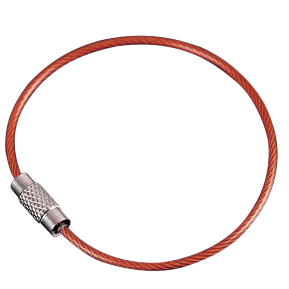 10Pcs Colorful Stainless Steel Wire Keychain Rope Key Chain Outdoor Hiking
