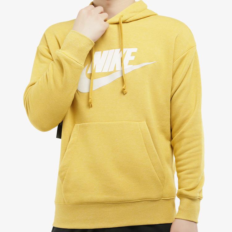Nike Sporty Casual Pullover Hoodie Men Hoodies Yellow CN8753-711
