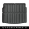 For Mazda CX-60 CX60 2022-2024 Car Rear Trunk Mat TPE Rear Seat Backrest Pad All Weather Waterproof Trunk Floor Cargo Liner Pads