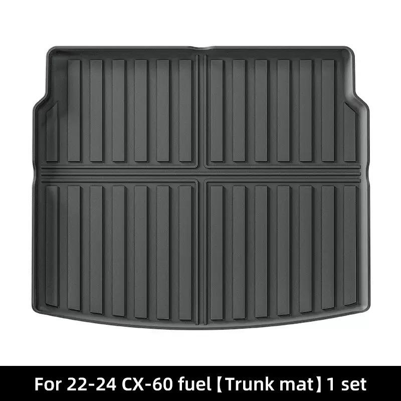 For Mazda CX-60 CX60 2022-2024 Car Rear Trunk Mat TPE Rear Seat Backrest Pad All Weather Waterproof Trunk Floor Cargo Liner Pads