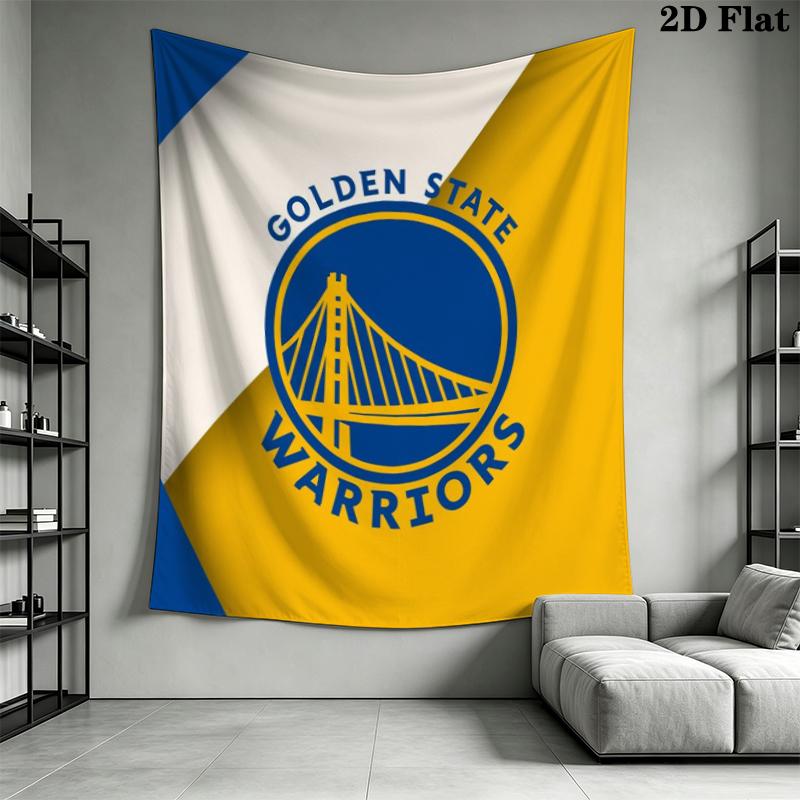 Golden State Warriors Wall Tapestry Aesthetic Wall Hanging Printed Fabric Blanket Decorative Tapestries for Bedroom Living Room Home Decor