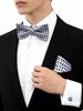 55 Styles Men Bow Tie Sets 3 Pcs Luxury Classic Stripe Pocket Square Cufflinks Paisley Floral Polka Dot Wedding Business