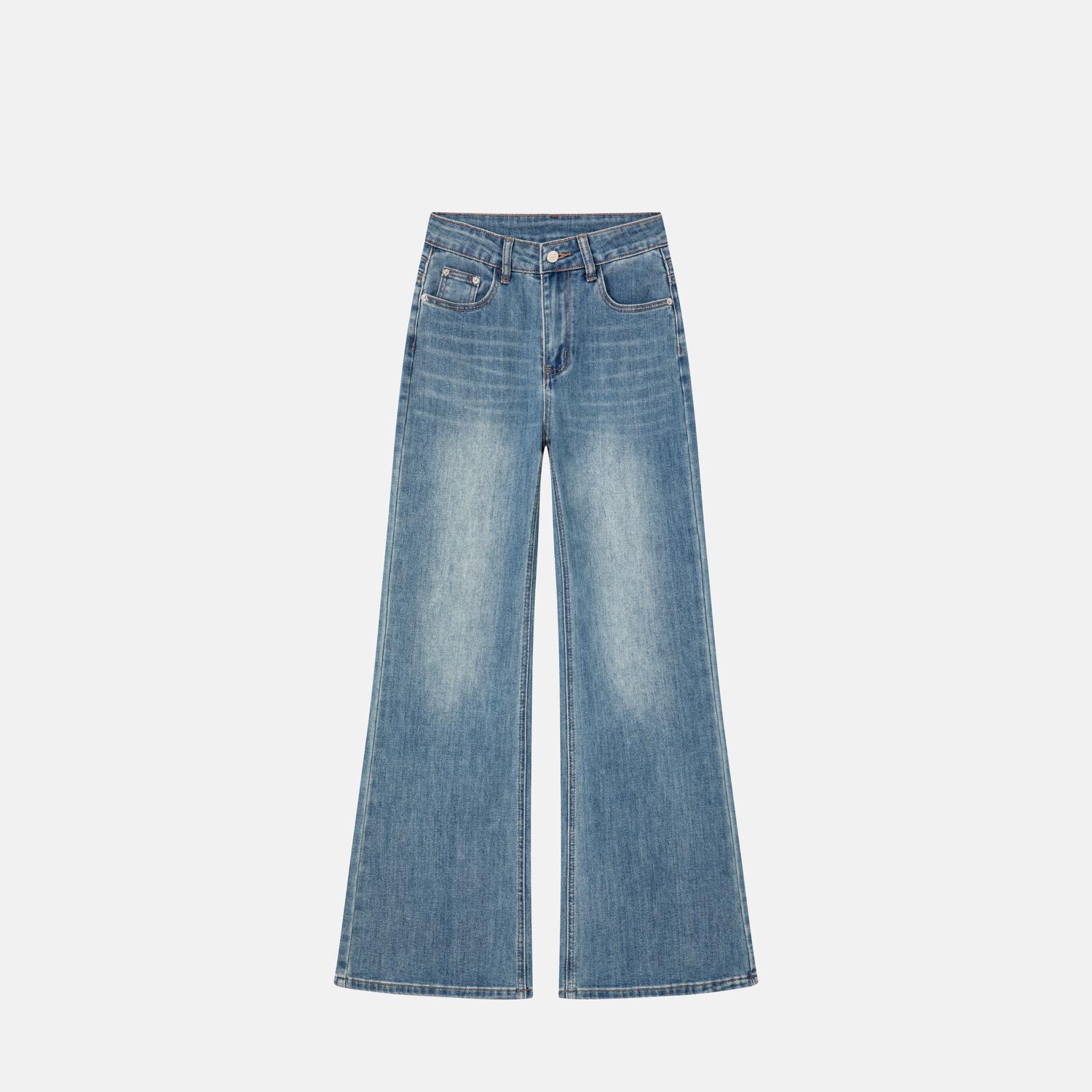 

2026 Spring Embroidered Micro-Flare Jeans (Ye Jiaxin Livestream Style) M (100-110 lbs)