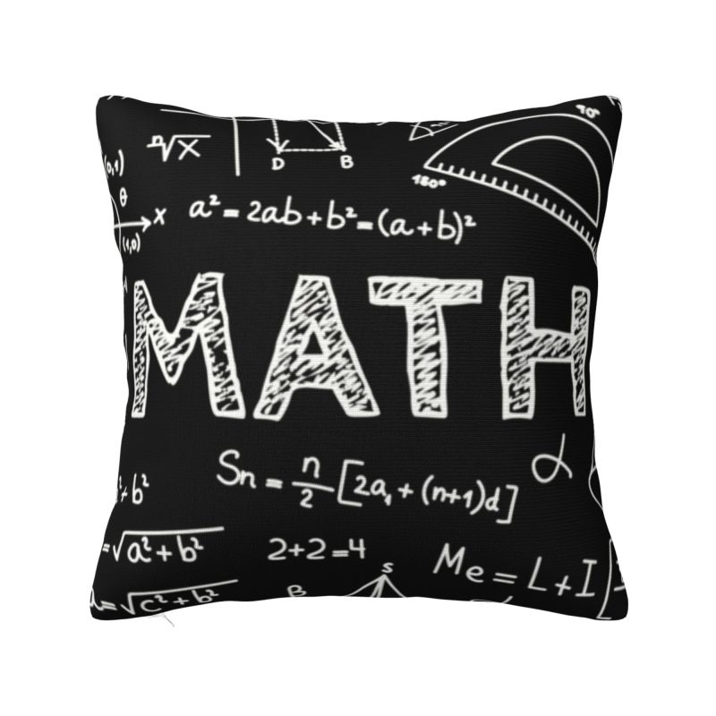 Mathematics Formulas Math Numbers Luxury Pillow Cover Home Decorative Geek Science Puzzle Sofa Cushion 30x30cm 12x12in