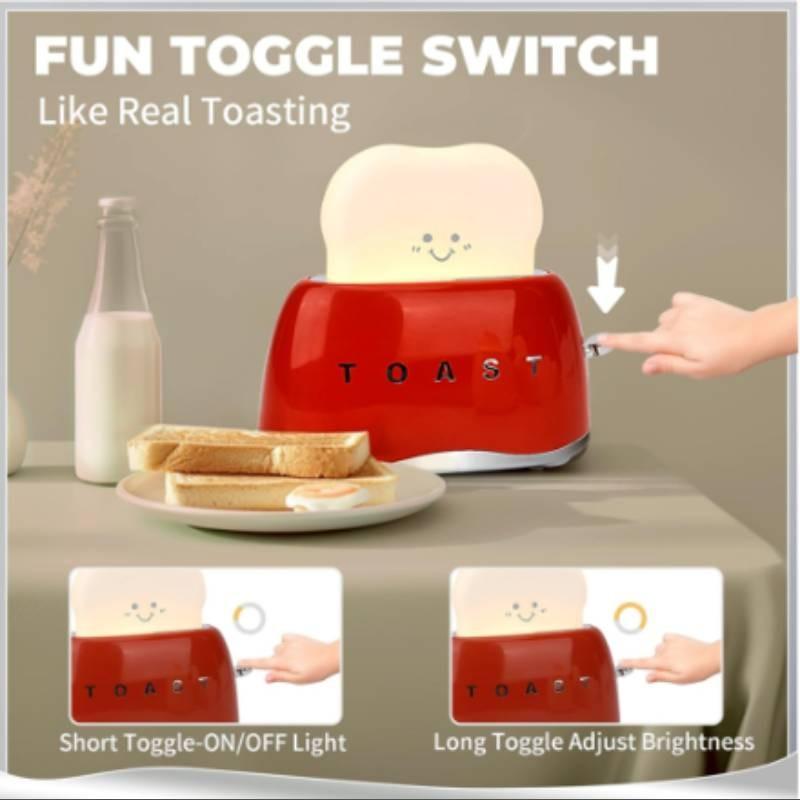 Retro Toaster Night Light With Dimming Timer For Teen Room Decor And Gift