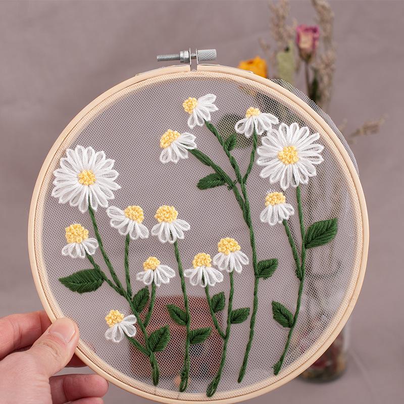 Diy Material Embroidery Bag, Simple Beginner Training Material Bag, European Embroidery Cross Stitch, Sample Available.